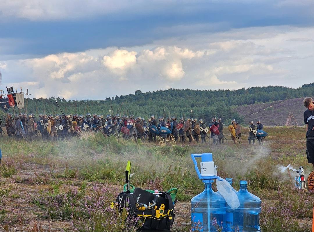 House of the Dragon S3 — crowd battle scene on location